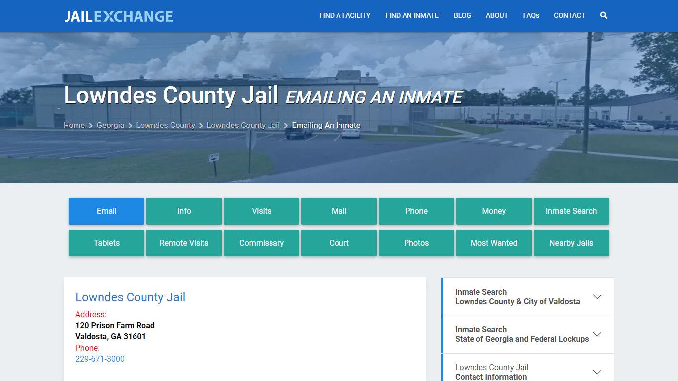 Inmate Text, Email - Lowndes County Jail, GA - Jail Exchange