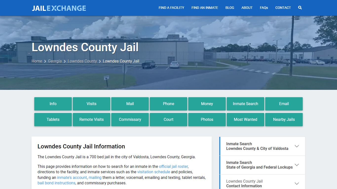 Lowndes County Jail, GA Inmate Search, Information