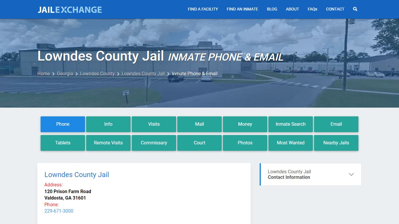 Inmate Phone - Lowndes County Jail, GA - Jail Exchange