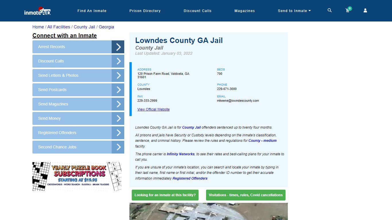 Lowndes County GA Jail - Inmate Locator - Valdosta, GA